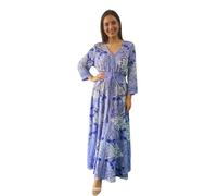 Womens V Neck Simplee Womens Boho Floral Maxi Dress, Spring-Summer Trending | Elegant Floral Maxi Dress (Purple,S)