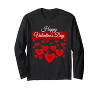 Womens Valentine's Day Love Heart Printed Casual Graphic Art Manga Larga