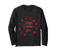 Womens Valentine's Day Love Heart Printed Casual Graphic Art Manga Larga
