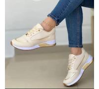 Womens Walking Shoes for Plantar Fasciitis Arch Support Orthotic Running Sneakers Air Athletic(Beige,39)