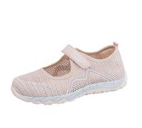 Womens Walking Shoes Mary Jane Wide Fit Casual Trainers Barefoot Adjustable-Strap Non-Slip Comfortable Shoes for Swollen Feet, Oedema, Arthritis, Elderly Ladies