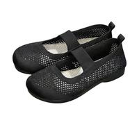 Womens Walking Shoes Woven Light Weight Elastic Wide Fit Trainers Breathable Walking Fashion Sneakers Comfort Slip On Sport Shoes Diabetic-Friendly Mary Jane Flat Sneakers