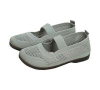 Womens Walking Shoes Woven Light Weight Elastic Wide Fit Trainers Breathable Walking Fashion Sneakers Comfort Slip On Sport Shoes Diabetic-Friendly Mary Jane Flat Sneakers