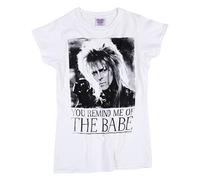 Womens White You Remind Me of The Babe Bowie Labyrinth Fitted T Shirt
