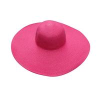 Womens Wide Brim Straw Hat Ladies Floppy Foldable Roll up Cap Beach Sun Hat Women's Cocktail Tea Party Bridal Church Cloche Funeral Bowler Hats UPF 50+