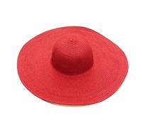 Womens Wide Brim Straw Hat Ladies Floppy Foldable Roll up Cap Beach Sun Hat Women's Cocktail Tea Party Bridal Church Cloche Funeral Bowler Hats UPF 50+