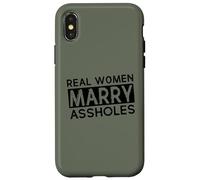 Womens Wife Real Woman Marry AsHols Funny Husband Wife Carcasa para iPhone X/XS