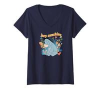 Womens Winnie The Pooh - Hey Sunshine Eeyore V-Neck T-Shirt