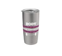 Womens Workout Body Under Construction Vaso térmico de acero inoxidable de doble pared
