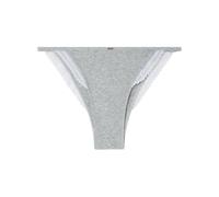 Women'secret Braga brasileña Tira algodón canalé Encaje Gris