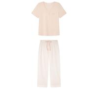 Women'secret Capri Pyjama Daily Stripes Pijamas, Naranja, XL para Mujer