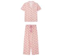 Women'secret Capri Pyjama Mix and Match Journal Pijamas, Rosa, XS para Mujer