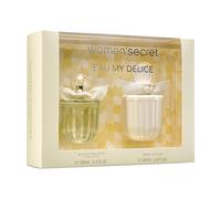Women'secret Eau My Delice Estuche Regalo Perfumes de Mujer Pack de 2 Piezas Eau de Toilette 100ml con Vaporizador y Body Lotion 200ml Set Fragancia Alegre, Floral y Afrutada Colonia Mujer