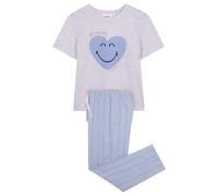 Women'secret Long Pyjama MULTILICENSE Lucky Love Smiley Pijamas, Gris, S para Mujer