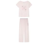 Women'secret Long Pyjama MULTILICENSE Lucky Love Smiley Pijamas, Rosa, S para Mujer