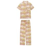 women'secret Pijama Camisero 100% algodón Pantalones Pyjama, Multicolor, L para Mujer