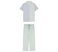 women'secret Pijama Camisero 100% algodón Rayas, Juego de Pijama Mujer, Multicolor, XS
