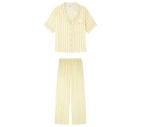 Women'secret Pijama Camisero satén Rayas Smiley