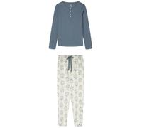 Women'secret Pijama Largo Daily Nordic Botanical Pyjamas, Azul Medio, XS Women's