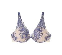 Women'secret Sujetador Push UP Halter, Impreso en Azul, 90B para Mujer