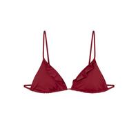 women'secret Top Bikini Triangular Volantes Bra, Rojo Estandar, 95B para Mujer