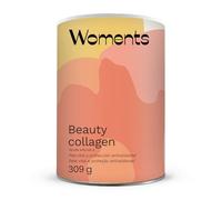 Woments Beauty Collagen | Colágeno Marino, Vitaminas, Ácido Hialurónico, Coenzima Q10 | Piel y Cabello | Belleza | Menopausia | 309g | Sabor Frutos del Bosque | 30 días