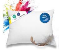 wometo - Almohada de Plumas, 100% Plumas, 70 x 90 cm, 1200 g, oekoTex Almohada de Relleno, Funda de algodón, Blanco, I Almohada Interior, Relleno de Almohada/Almohada (Muchas Dimensiones)
