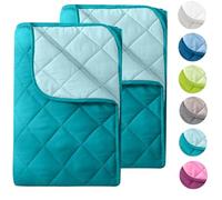 wometo Juego de 2 edredones de microfibra para verano, 155 x 220 cm | Edredón de verano resistente a la temperatura, ligero para camping, en diseño reversible, se puede utilizar sin funda