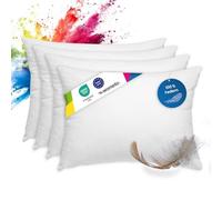 wometo Juego de 4 almohadas de plumas, 100% plumas, 30 x 50-300 g, Öko-Tex, 4 unidades