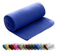 wometo Manta Polar OekoTex 130x160 cm Aprox. 400g Anti-Pilling Manta de Lana vellón Felpa Azul Oscuro