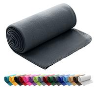 wometo Manta Polar OekoTex 130x160 cm Aprox. 400g Anti-Pilling Manta de Lana vellón Felpa Oscuro Gris