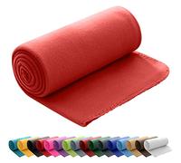 wometo Manta Polar OekoTex 130x160 cm Aprox. 400g Anti-Pilling Manta de Lana vellón Felpa Rojo