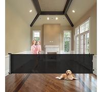 WOMHOM Puerta de bebé Extra Ancha de 100 Pulgadas para Gran Apertura, Puertas retráctiles para Perros, Puerta de Seguridad para Perros para la casa, Puerta de bebé Extra Larga para escaleras, Puerta