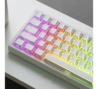 Womier PBT Shine Through Keycaps Manga White, OEM Profile Side Printed Custom Key caps 60 65 75 100% Keyboard Keycaps Set Adecuado para MX Switches Teclado Mecánico