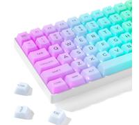 Womier Teclas claras, Teclas Blancas Elegantes, 75 por ciento, Teclas de Perfil de Cereza, Juego Personalizado, 140 Teclas, Niebla Blanca, translúcida para Teclado mecánico Cherry