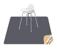 WOMUMON - Alfombrilla de Salpicaduras para Debajo de la Silla Alta/Artes/Manualidades, Alfombrilla de destete Lavable de 51 Pulgadas, Impermeable, Antideslizante, Protector de Suelo, tapete para