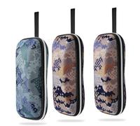 WONAVEHY Paquete de 3 fundas para gafas de sol, carcasa rígida, portátil, a la moda, ligera, para hombres y mujeres, Marrón+marrón+verde, Talla única