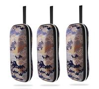 WONAVEHY Paquete de 3 fundas para gafas de sol, carcasa rígida, portátil, a la moda, ligera, para hombres y mujeres, Marrón+marrón+marrón, Talla única