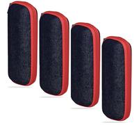 WONAVEHY Paquete de 4 estuches para lentes, unisex, rígidos, estuche para gafas para hombres y mujeres, rosso, Talla única