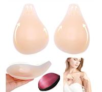 WONAVEHY Sujetador adhesivo de silicona Nipple Cover Push Up Invisible Mujer Tocador Pezoneras Básico Autoadhesivo Reutilizable Copa Sin Tirantes Acolchado Pasta para Pechos Vestido Trajes de Baño,