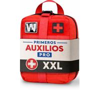 WONCROW ® Botiquin de Primeros Auxilios Completo - Accesorios de Camping Viaje Coche Moto - Kit Supervivencia con Tiritas Gasas Estériles Tijeras Enfermeria Sutura y Herramientas Militar Viajes Camper