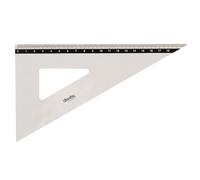 WONDAY ALUTECH - Escuadra de aluminio (60 grados, 25 cm, bisel blanco graduado en mm)