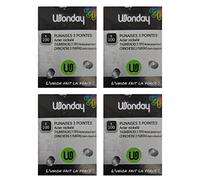 WONDAY Caja de 100 chinches con 3 puntas de acero niquelado
