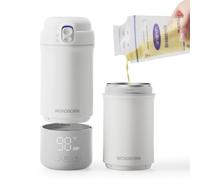WONDBORN Calentador de botellas portátil para viajes, calefacción instantánea, apto para lavavajillas, control de temperatura preciso de 30 W, carga rápida de batería de larga duración, capacidad de