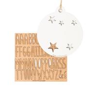 WONDEE Bolas Navidad Personalizadas, Pack 5 Bolas de Navidad para Personalizar con Nombre en Casa con la Familia (Incluye Kit Letras y Cuerda), Adornos Navideños Personalizados Originales, Ecológico