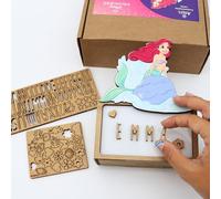 WONDEE Disney Lámpara La Sirenita Personalizada Infantil con Nombre y Dibujos - Luz Nocturna Infantil Quitamiedos y Decoración de Ariel La Sirenita, Disney Regalos Personalizados Originales Infantiles