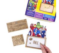 WONDEE Disney Lámpara Marvel Avengers para Personalizar con Nombre y Dibujos - Luz Nocturna Infantil y Decoración de Iron Man, Capitán América, Hulk y Thor, Regalos Niños Personalizados Originales