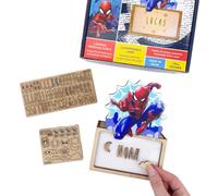 WONDEE Márvel Lámpara Spiderman Niño para Personalizar con Nombre y Dibujos - Luz Nocturna Infantil y Decoración de Spider-Man, Regalos Personalizados Infantiles, Spiderman Regalos Niños Originales