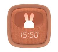 WONDEE - Mob [ 2en1] Reloj Despertador Infantil Niñas y Niños + Luz Nocturna Quitamiedos con Conejo Silicona Luminoso - Lámpara Despertador Regalo Infantil para Niños y Niñas 5,6,7,8,9,10,11,12 años