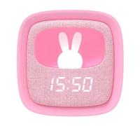 WONDEE - Mob [ 2en1] Reloj Despertador Infantil Niñas y Niños + Luz Nocturna Quitamiedos con Conejo Silicona Luminoso - Lámpara Despertador Regalo Infantil para Niños y Niñas 5,6,7,8,9,10,11,12 años